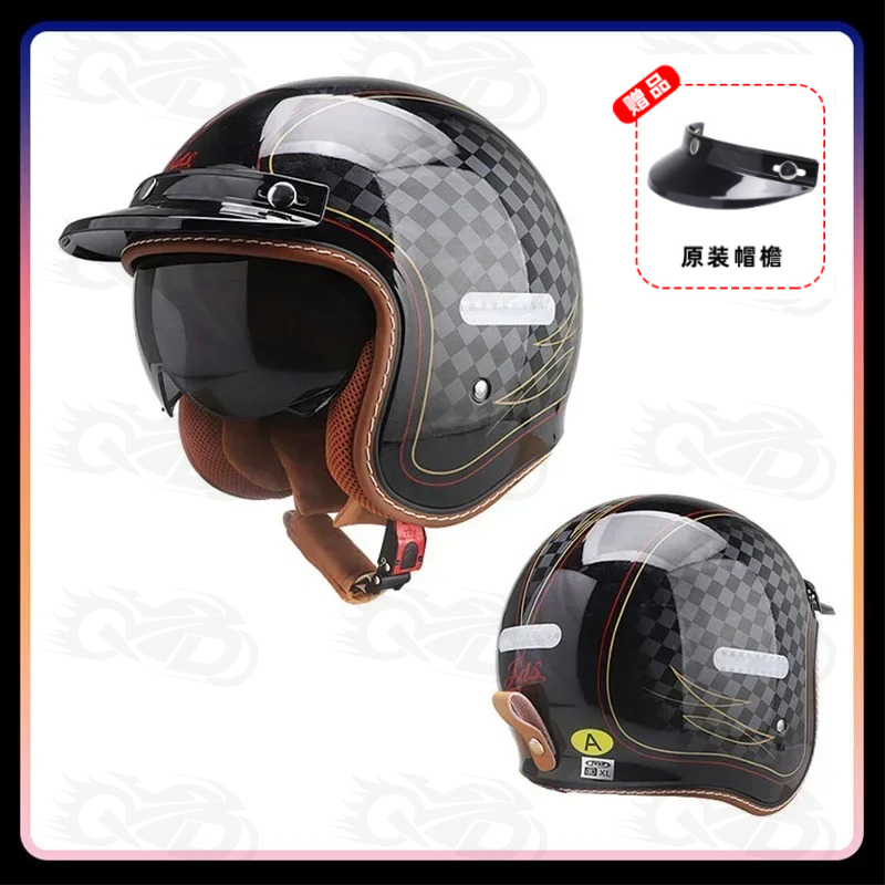 Vintage Open Face Retro Helmet - 男性女性用オープンフェイスオートバイヘルメット DOT 承認済みジェットヘルメット モトパイロットチョッパーレトロヴィンテージ 3/4 ハーフバイクヘルメット