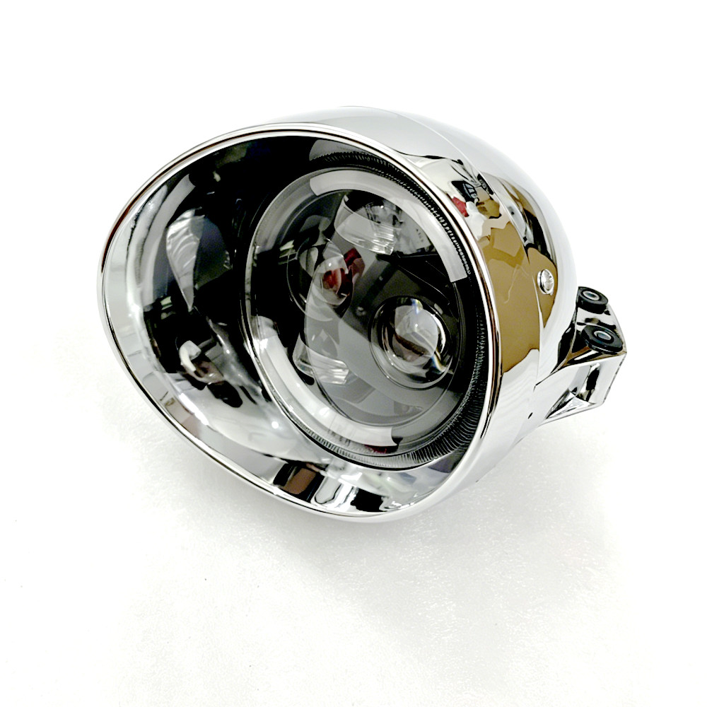 Universal Motorcycle Led Headlight Projector - ユニバーサルレトロ 12V オートバイ 5.75 ' LED