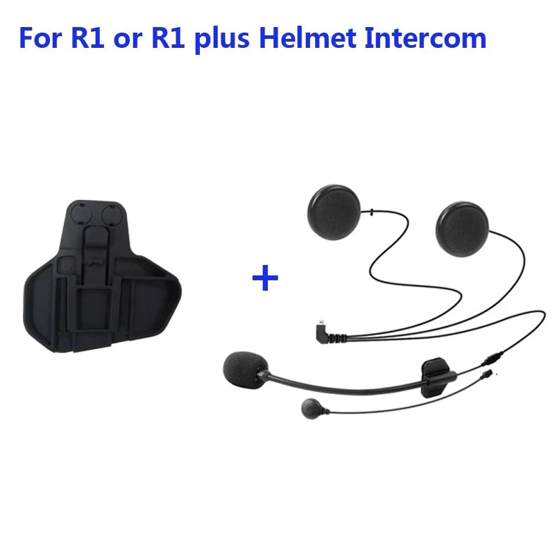 Full Face Motorcycle Helmet With Bluetooth - Freedconn-オリジナルの5ピンクリーナー,ハード/ソフトマイク,r1およびR1-PLUS用クリップ,フル/オープンフェイスヘルメット,インターホン