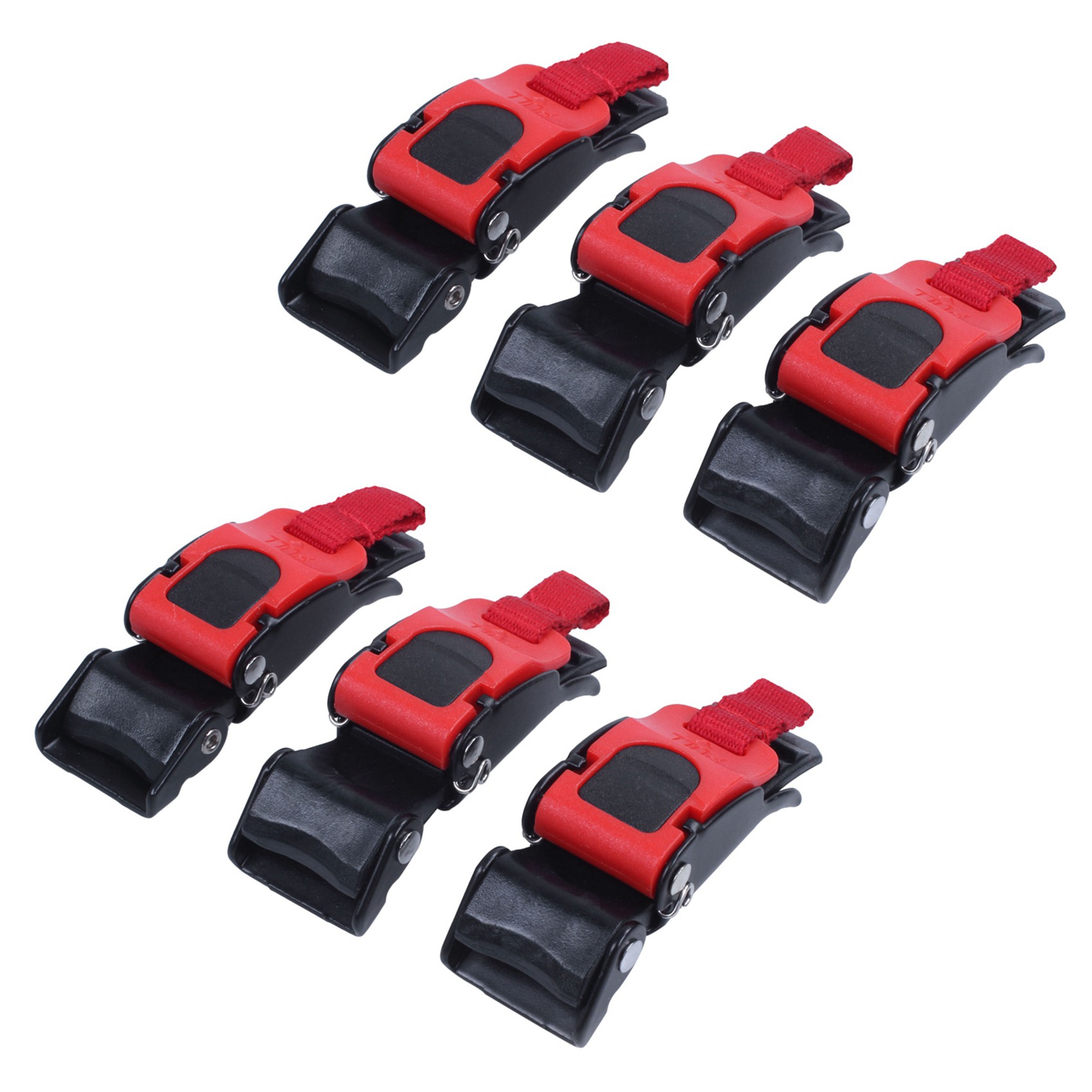 Quick Release Buckle Motorcycle Helmet - Excellent-6X プラスチック製オートバイヘルメットスピードクリップチンストラップクイックリリースプルバックル新品ブラック+レッド