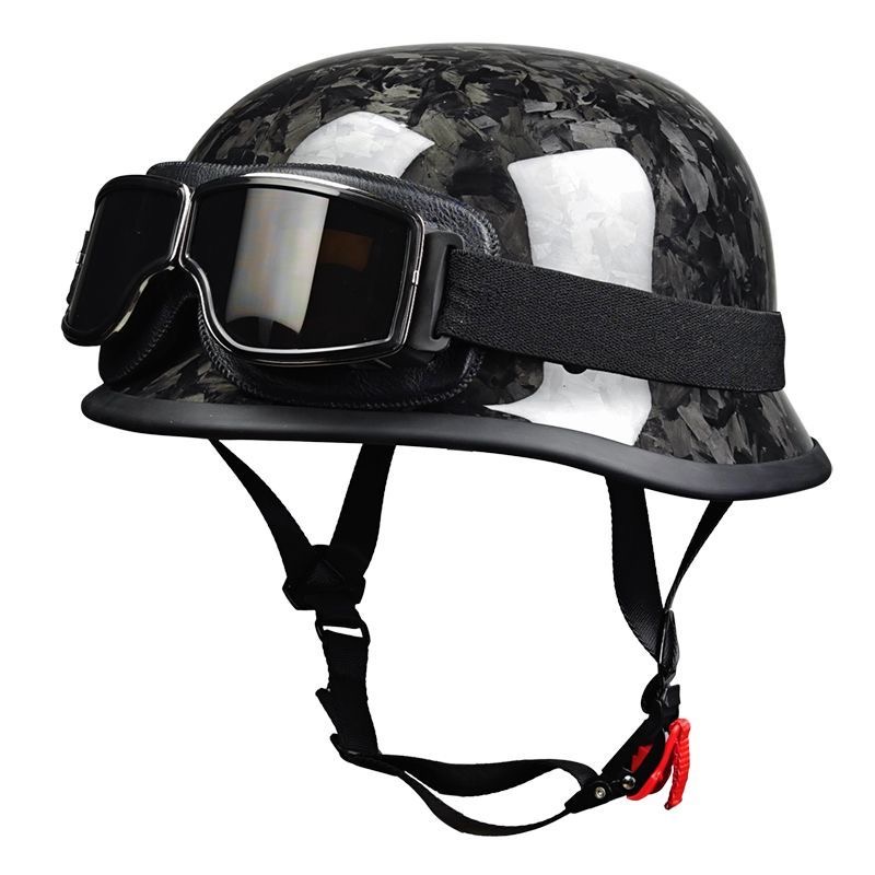 Carbon Fiber Lightweight Motorcycle Helmet - プレミアム鍛造カーボンファイバーハーフヘルメット、軽量で耐久性があり、スタイルの安全性を追求するオートバイライダーに最適