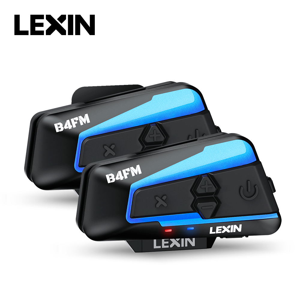 Universal Motorcycle Helmet Intercom Headset - オートバイのヘルメット用のBluetoothヘッドセットLexin-B4FM-X,ワイヤレス通信デバイス,BT 5.0,音楽の共有,10人のモーターサイクリストのためのハンズフリーキット