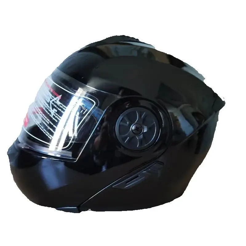 Motorcycle Helmet Inner Sun Visor Lens - フリップアップ式バイク用モジュラーヘルメット、インナーサンバイザー付き、安全ダブルレンズ、レーシングフルフェイスヘルメット