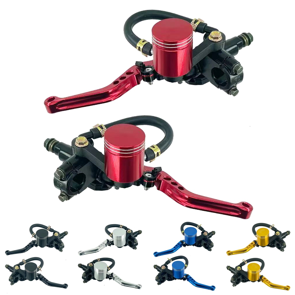 Cnc Aluminum Adjustable Brake Clutch Levers - ユニバーサル 22mmCNC アルミブレーキクラッチポンプマスターシリンダー油圧クラッチブレーキレバー調整可能なスクータースポーツダートバイク