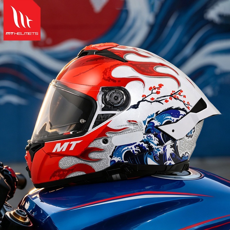 Dual Visor Motorcycle Racing Helmet - NEW MT Thunder 4SV デュアルバイザー フルフェイス