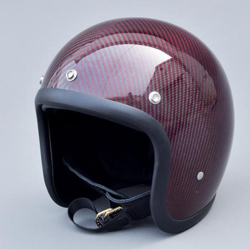 Carbon Fiber Lightweight Motorcycle Helmet - クラシックなヴィンテージオープンフェイスヘルメット,軽量カーボンファイバー,ハイストレングスハーレーおよびクルーズプロテクター