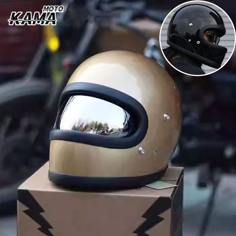Vintage Open Face Retro Helmet - HOT DOT 認証 レトロ オートバイヘルメット オープンフェイス