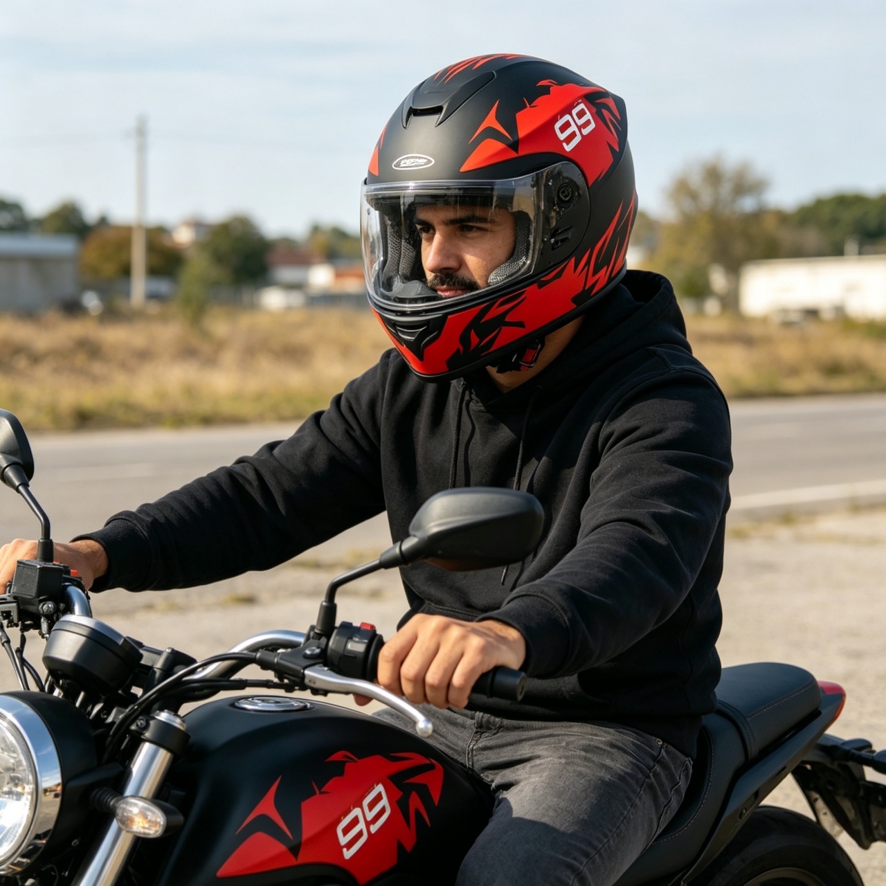 Dual Visor Motorcycle Racing Helmet - メンズフルフェイスオートバイヘルメット デュアルバイザー レーシング モトクロス カスコモト 曇り止め