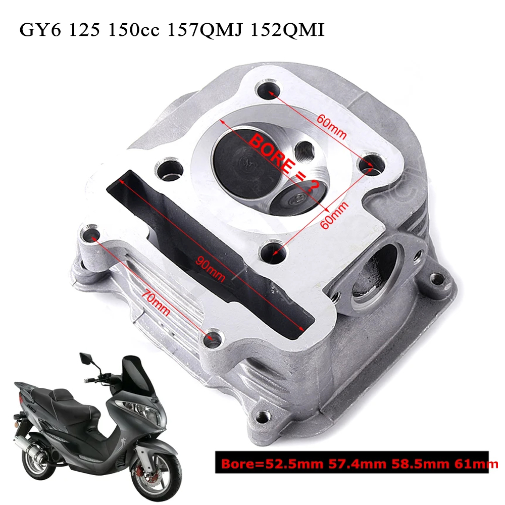 Scooter Parts - オートバイのシリンダーヘッド部品,中国のスクーターエンジン,gy6 150cc,157qmj 152qmi,gy6 150