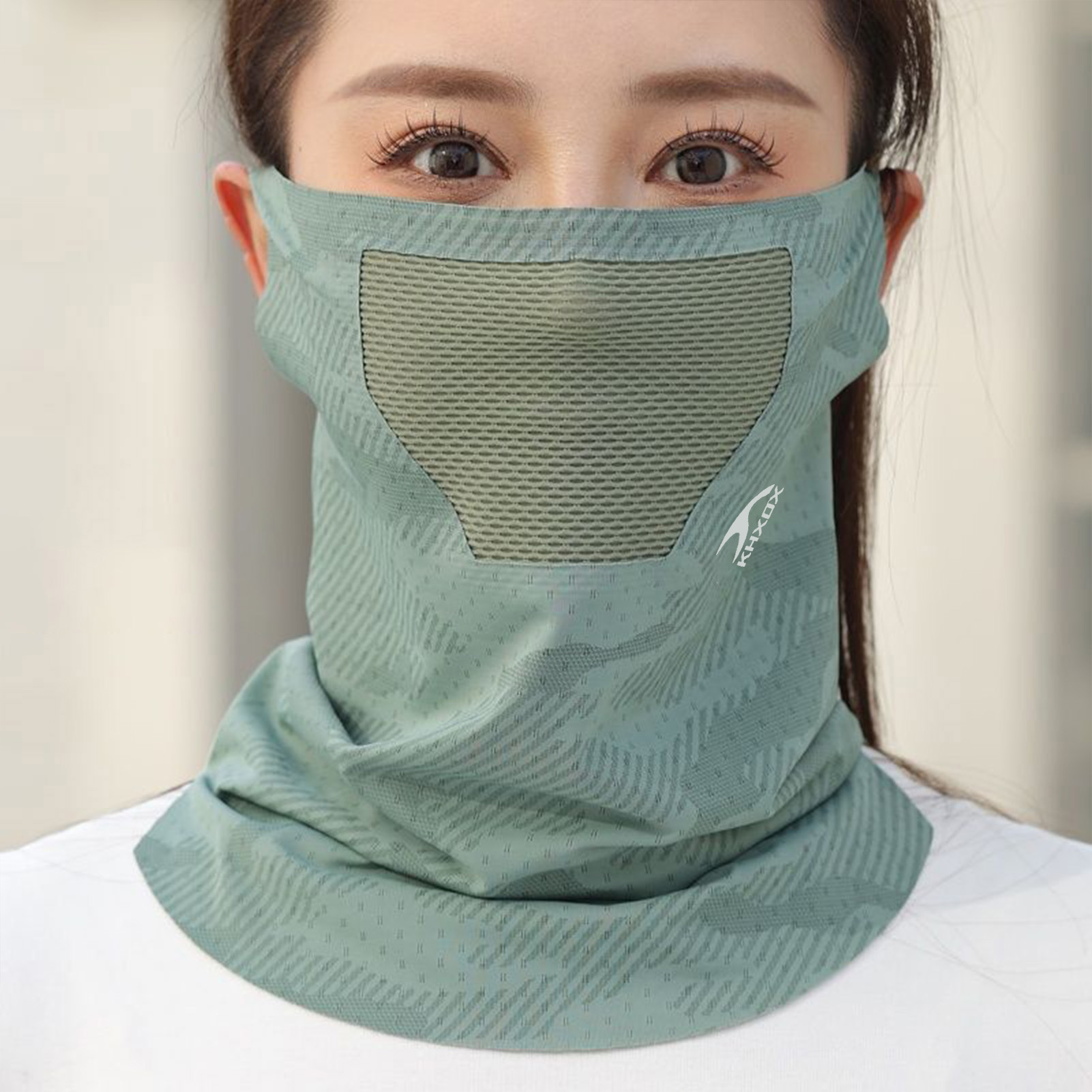 Riding Gear - 通気性のあるアウトドアサイクリングフェイスマスク日焼け止めネックカバー軽量ライディングスポーツギア女性用