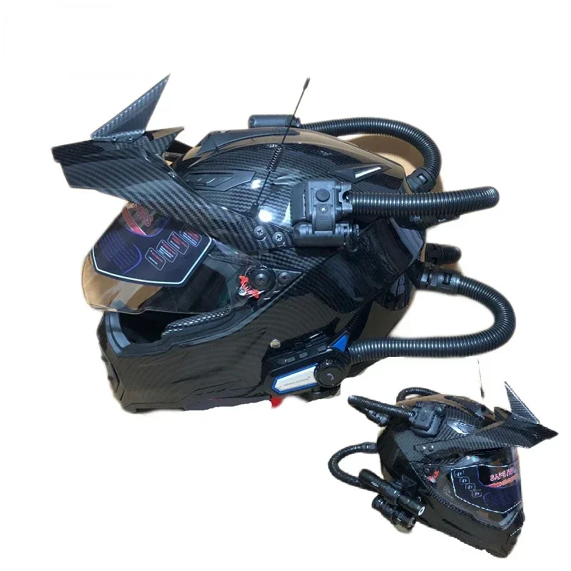 Full Face Motorcycle Helmet With Bluetooth - レトロヘルメット オートバイ オフロード ラリーヘルメット クールなBluetoothレーザーヘルメット モト