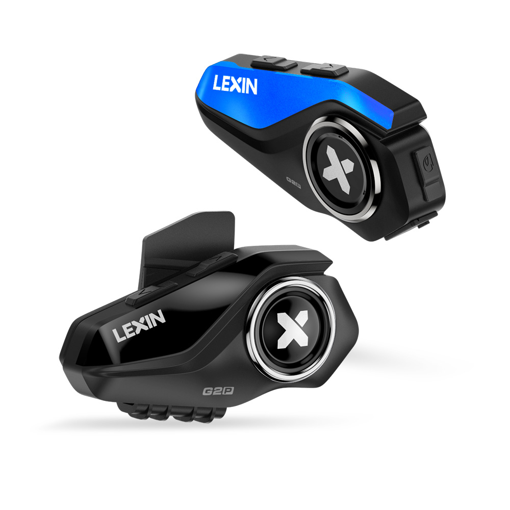 Universal Motorcycle Helmet Intercom Headset - Lexin G2P 2個セット バイク用ヘルメットインターコム Bluetooth V5.0