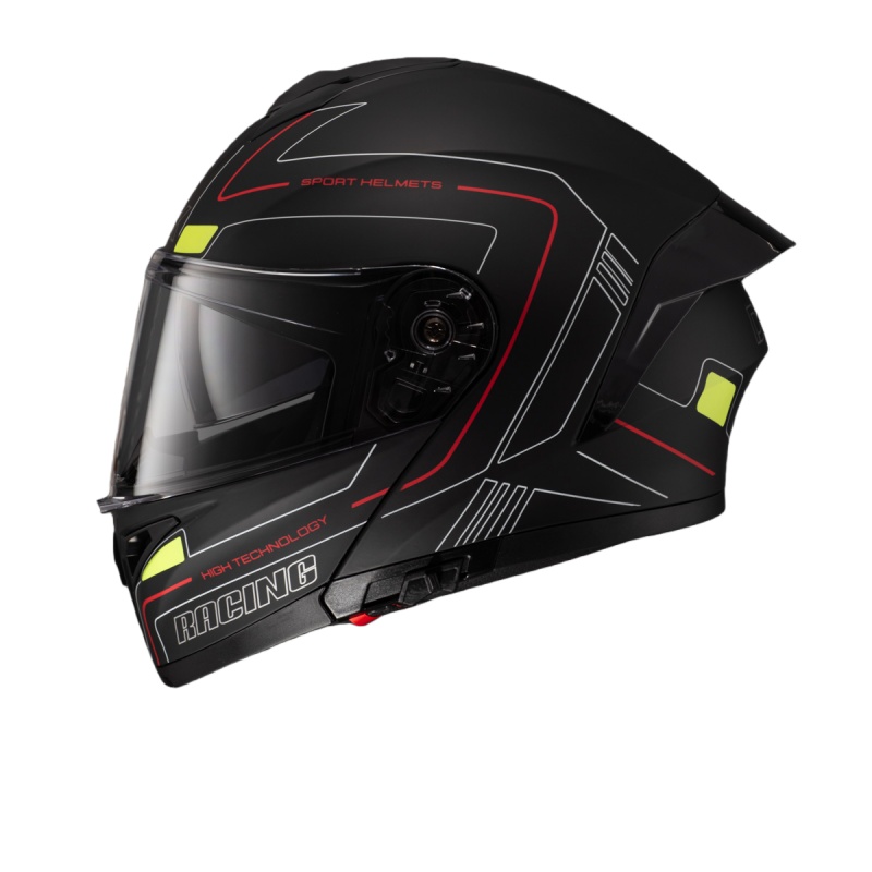 DOT承認済みデュアルバイザーバイクレーシングヘルメットAB - Dual Visor Motorcycle Racing Helmet のレビューと価格
