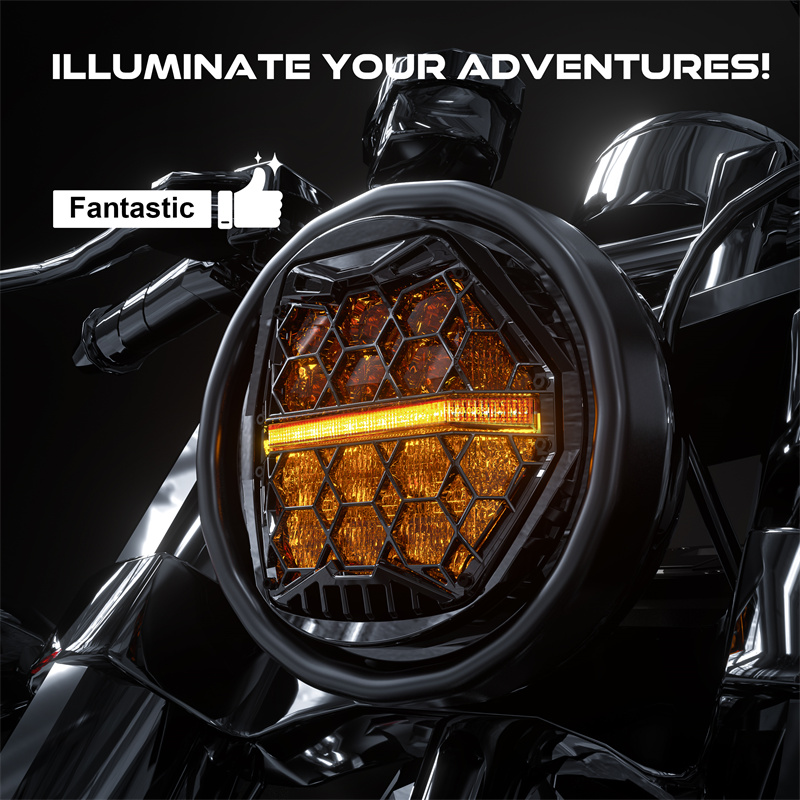 5.75インチ ラウンド LED プロジェクションヘッドライ - Universal Motorcycle Led Headlight Projector のレビューと価格