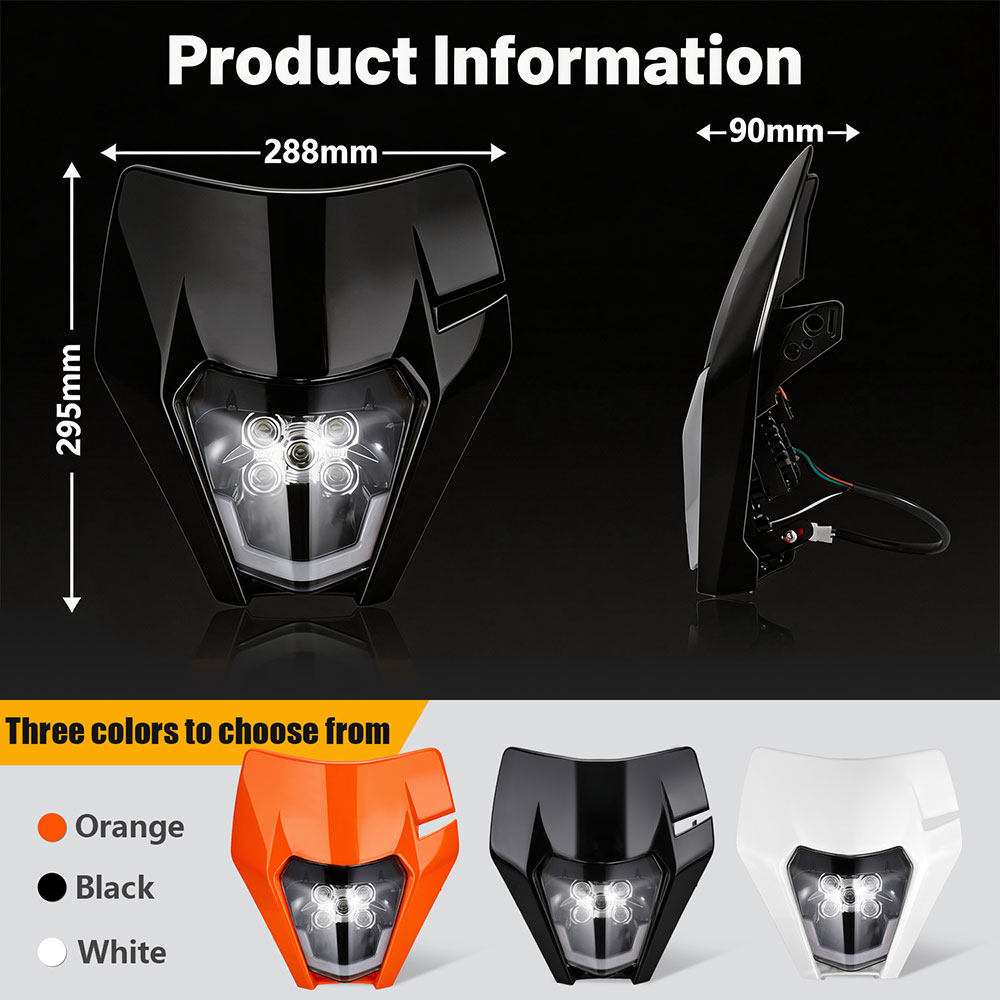 5 LEDヘッドライトヘッドランプランプ KTM SX SX - Universal Motorcycle Led Headlight Projector のレビューと価格
