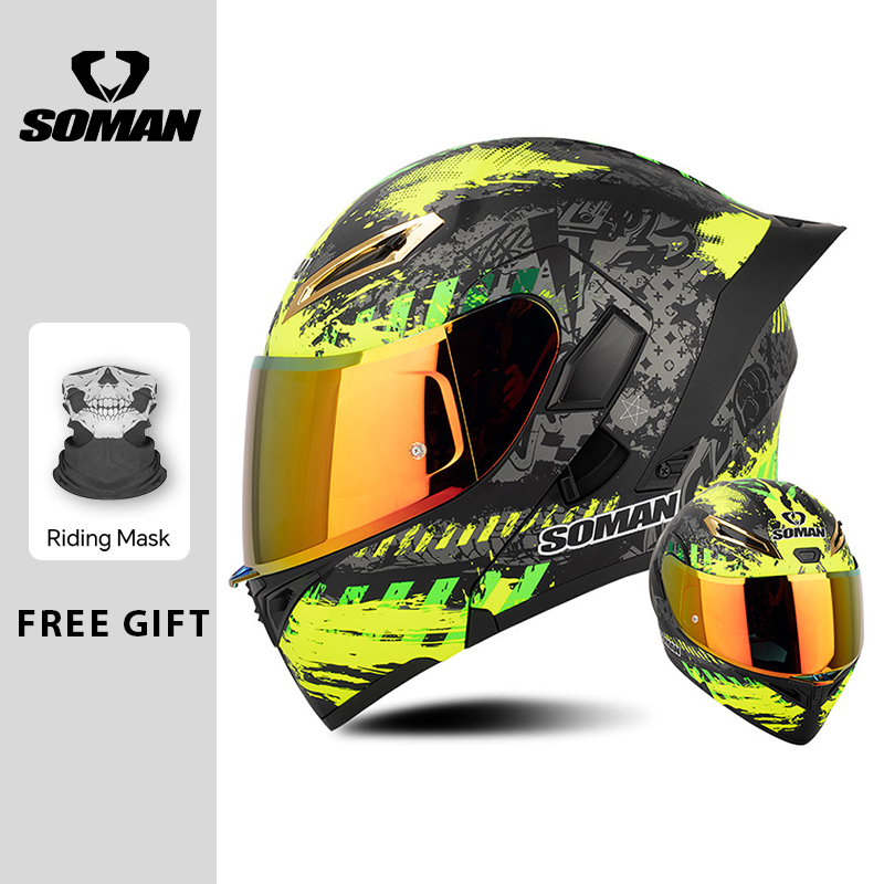 メンズバイクヘルメット DOT認証 フリップアップ モトヘル - Modular Flip Up Motorcycle Helmet Dot Approved のレビューと価格