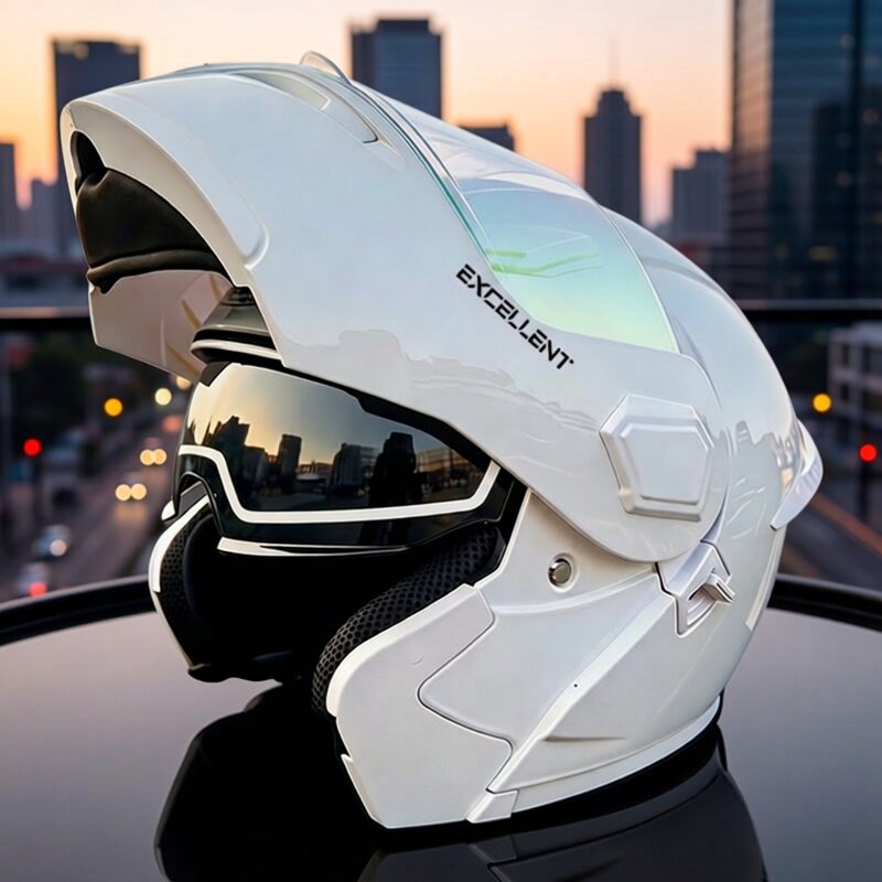 四季対応モジュラーバイクヘルメット、内蔵インナーサンバイザー - Motorcycle Helmet Inner Sun Visor Lens のレビューと価格