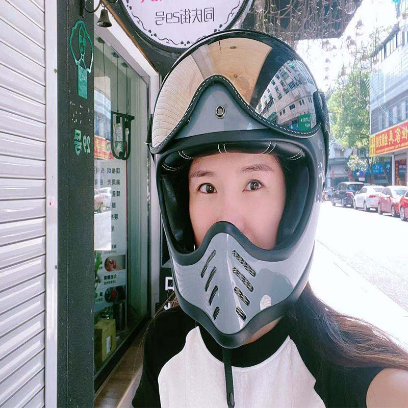 グラスファイバー製 送料無料 オープンフェイス オートバイヘ - Vintage Open Face Retro Helmet のレビューと価格