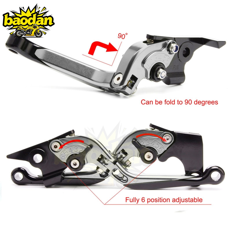 オートバイアクセサリー 調整可能 拡張可能 折りたたみ式 ブ - Cnc Aluminum Adjustable Brake Clutch Levers のレビューと価格