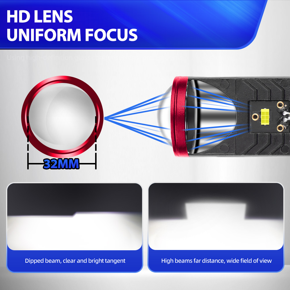 LEDモーターサイクルヘッドライトプロジェクター,h4ライト - Universal Motorcycle Led Headlight Projector のレビューと価格