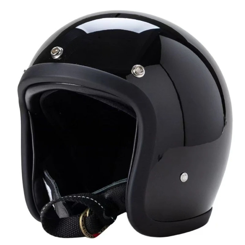 日本韓国スタイルオープンフェイスオートバイヘルメットヴィンテ - Vintage Open Face Retro Helmet のレビューと価格
