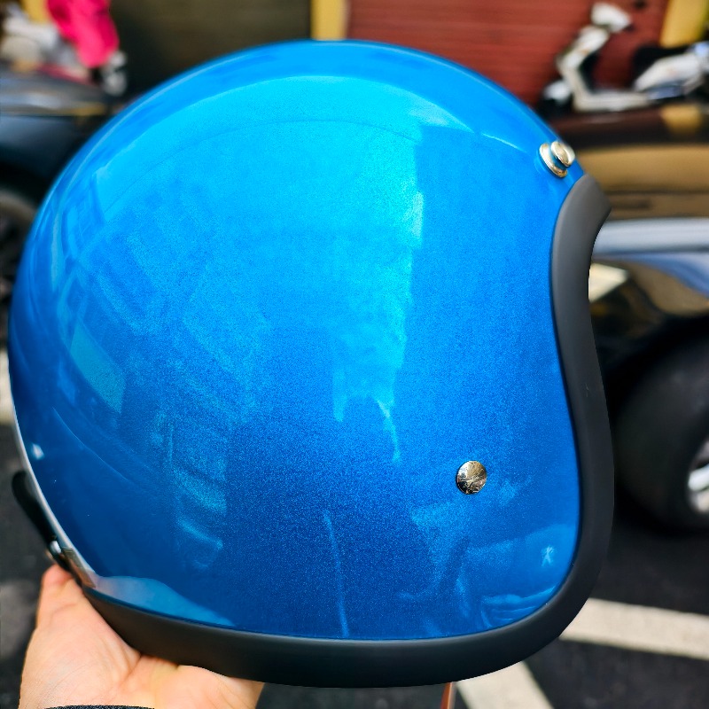 日本韓国スタイルオープンフェイスオートバイヘルメットヴィンテ - Vintage Open Face Retro Helmet のレビューと価格