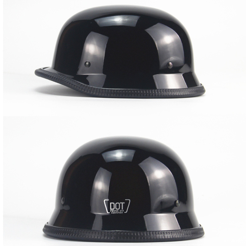 ヴィンテージオートバイクルーザーヘルメットオープンフェイスヘ - Vintage Open Face Retro Helmet のレビューと価格