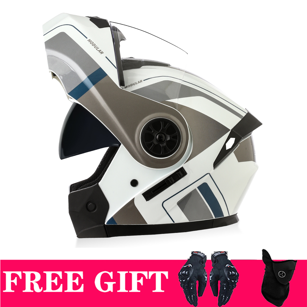 ダブルバイザー Bluetooth ヘルメットモジュラーフル - Full Face Motorcycle Helmet With Bluetooth のレビューと価格