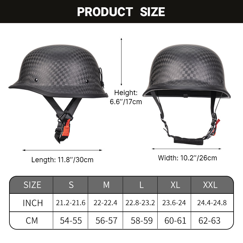 プレミアム鍛造カーボンファイバーハーフヘルメット、軽量で耐久 - Carbon Fiber Lightweight Motorcycle Helmet のレビューと価格