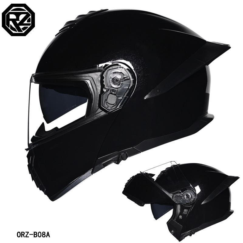 ORZ オートバイヘルメット デュアルバイザー モジュラー  - Modular Flip Up Motorcycle Helmet Dot Approved のレビューと価格