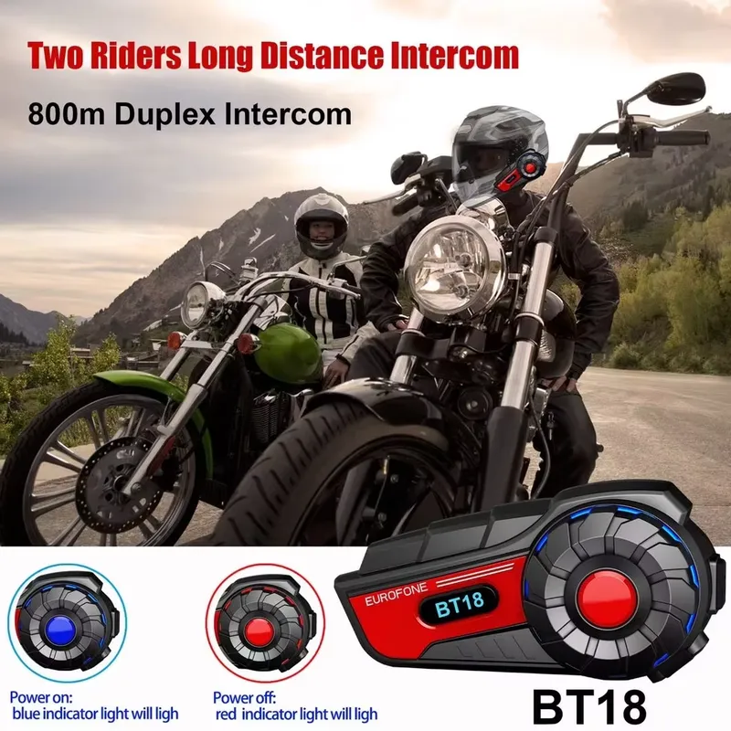 BT18 オートバイヘルメットインターコム IP67 防水ワ - Motorcycle Helmets のレビューと価格