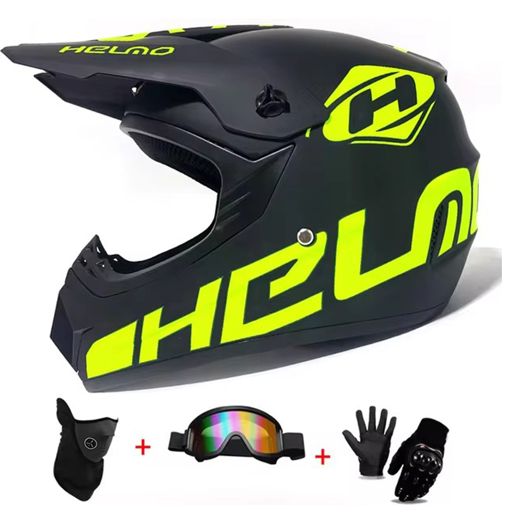 モトクロスとオフロードのヘルメットセット、エクストリームユー - Off Road Motocross Helmet Goggles Set のレビューと価格