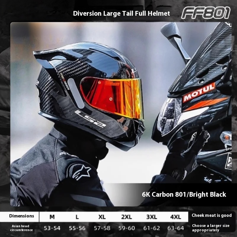 LS2 カーボンファイバー製フルフェイスバイクヘルメット、防 - Carbon Fiber Lightweight Motorcycle Helmet のレビューと価格