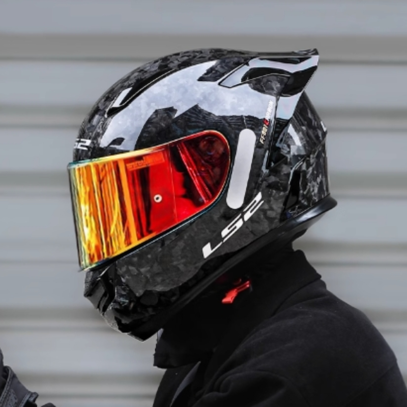 LS2 カーボンファイバー製フルフェイスバイクヘルメット、防 - Carbon Fiber Lightweight Motorcycle Helmet のレビューと価格