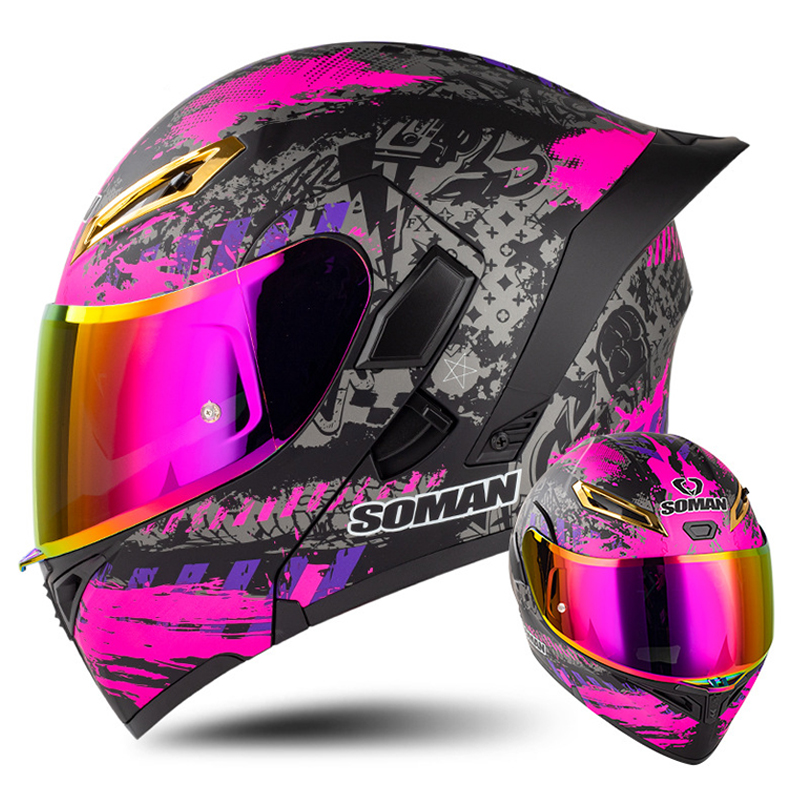 男性用オートバイヘルメット,ダブルレンズ,フラップ付き,ヴィ - Modular Flip Up Motorcycle Helmet Dot Approved のレビューと価格