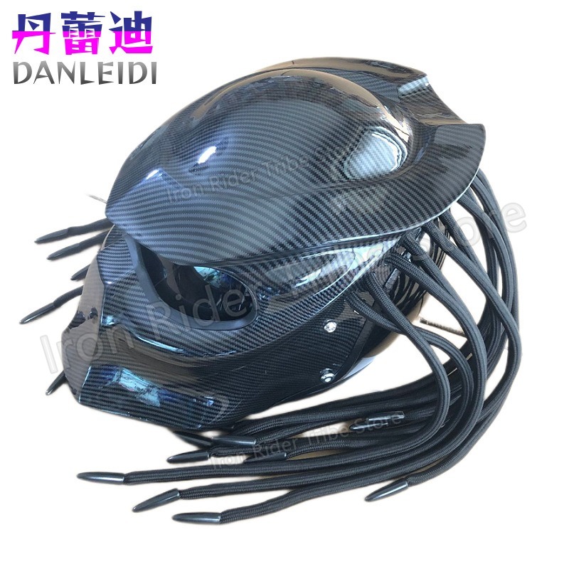 HOT Racing Predator カーボンファイバー  - Custom Predator Motorcycle Helmet のレビューと価格