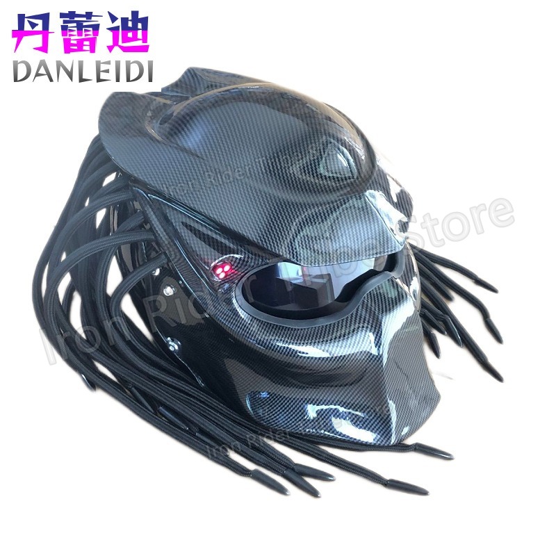 HOT Racing Predator カーボンファイバー  - Custom Predator Motorcycle Helmet のレビューと価格