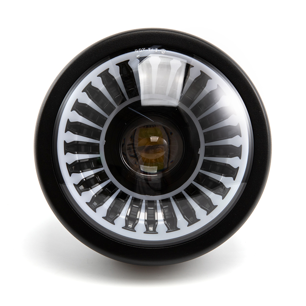 オートバイ6.5インチユニバーサルLEDヘッドライトRGBフ - Universal Motorcycle Led Headlight Projector のレビューと価格