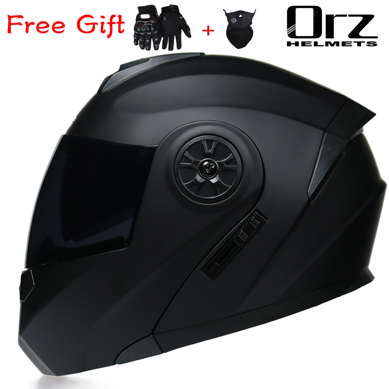 ORZ-161 最新DOT規格適合安全モジュラーフリップアッ - Dual Visor Motorcycle Racing Helmet のレビューと価格