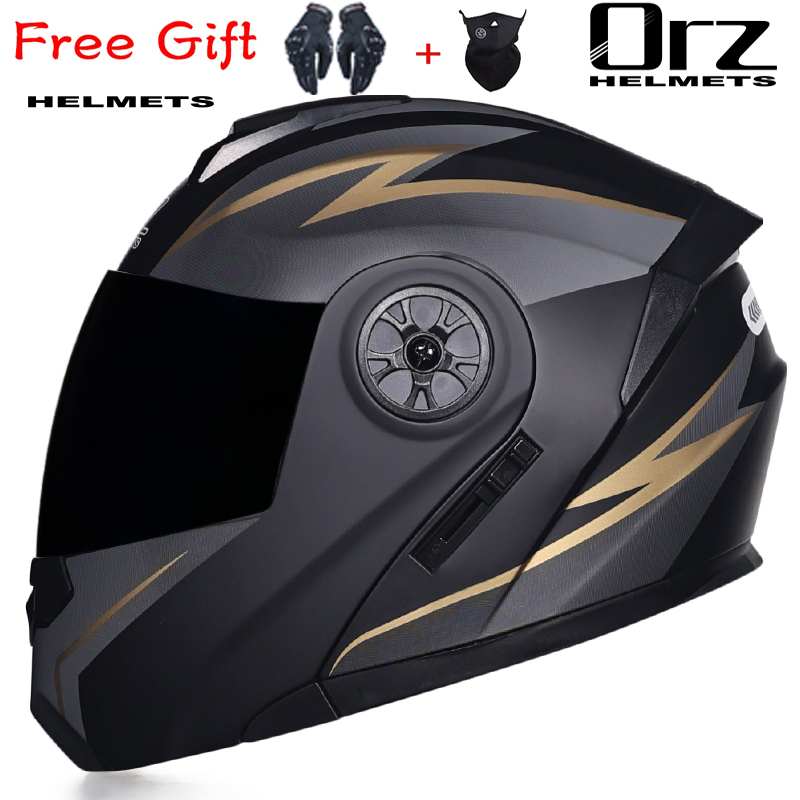 ORZ-161 最新DOT規格適合安全モジュラーフリップアッ - Dual Visor Motorcycle Racing Helmet のレビューと価格