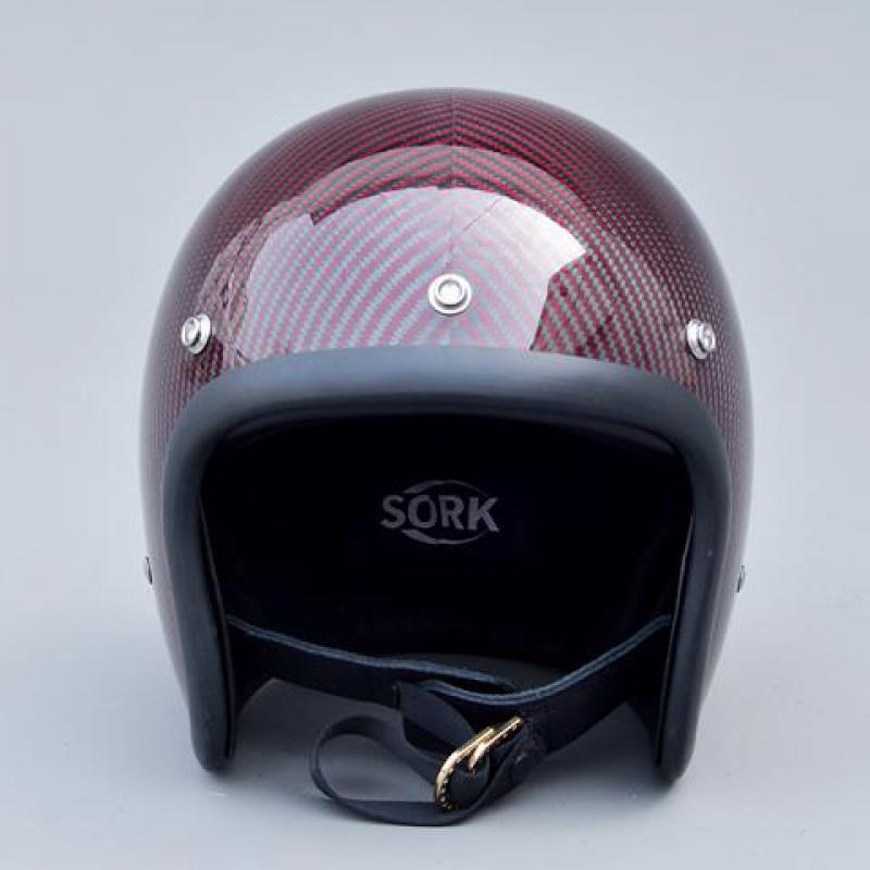 クラシックなヴィンテージオープンフェイスヘルメット,軽量カー - Carbon Fiber Lightweight Motorcycle Helmet のレビューと価格