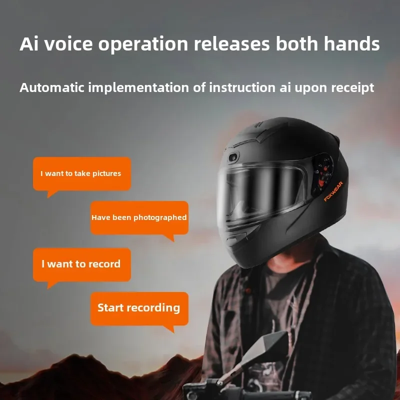 男性と女性のためのカメラとBluetoothヘッドセットを備 - Full Face Motorcycle Helmet With Bluetooth のレビューと価格