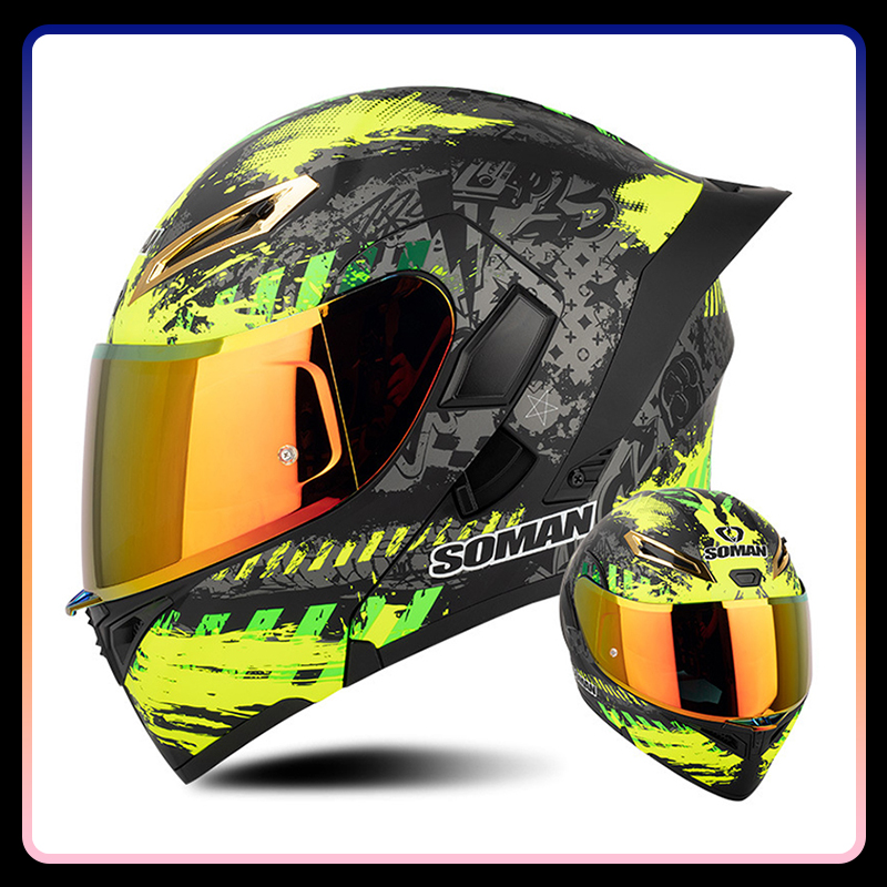 男性と女性のためのフルフェイスのオートバイのヘルメット,ダブ - Modular Flip Up Motorcycle Helmet Dot Approved のレビューと価格