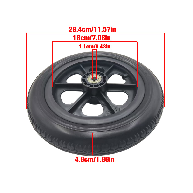 12インチ12 1/2 x 2 1/4ソリッド一体型ホイール - Scooter Parts のレビューと価格