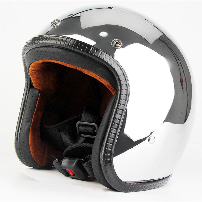 ヴィンテージオープンフェイスモーターサイクルヘルメット,シル - Vintage Open Face Retro Helmet のレビューと価格