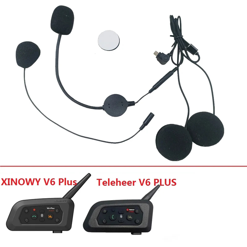 タイプ C イヤホンスピーカー 2 in 1 デュアルマイク - Universal Motorcycle Helmet Intercom Headset のレビューと価格