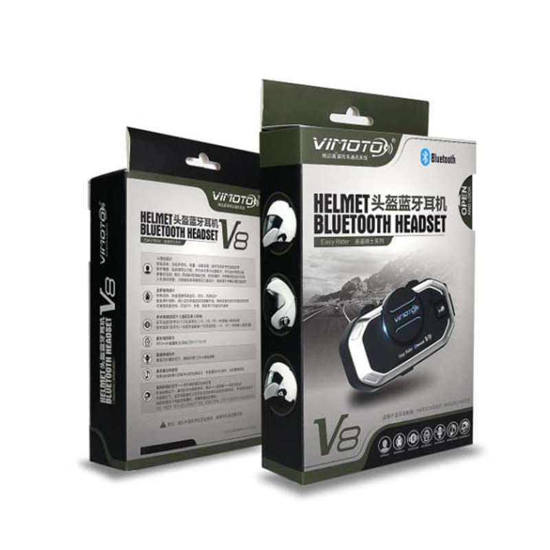 Vimoto V8 オートバイヘルメットヘッドセット Blu - Universal Motorcycle Helmet Intercom Headset のレビューと価格