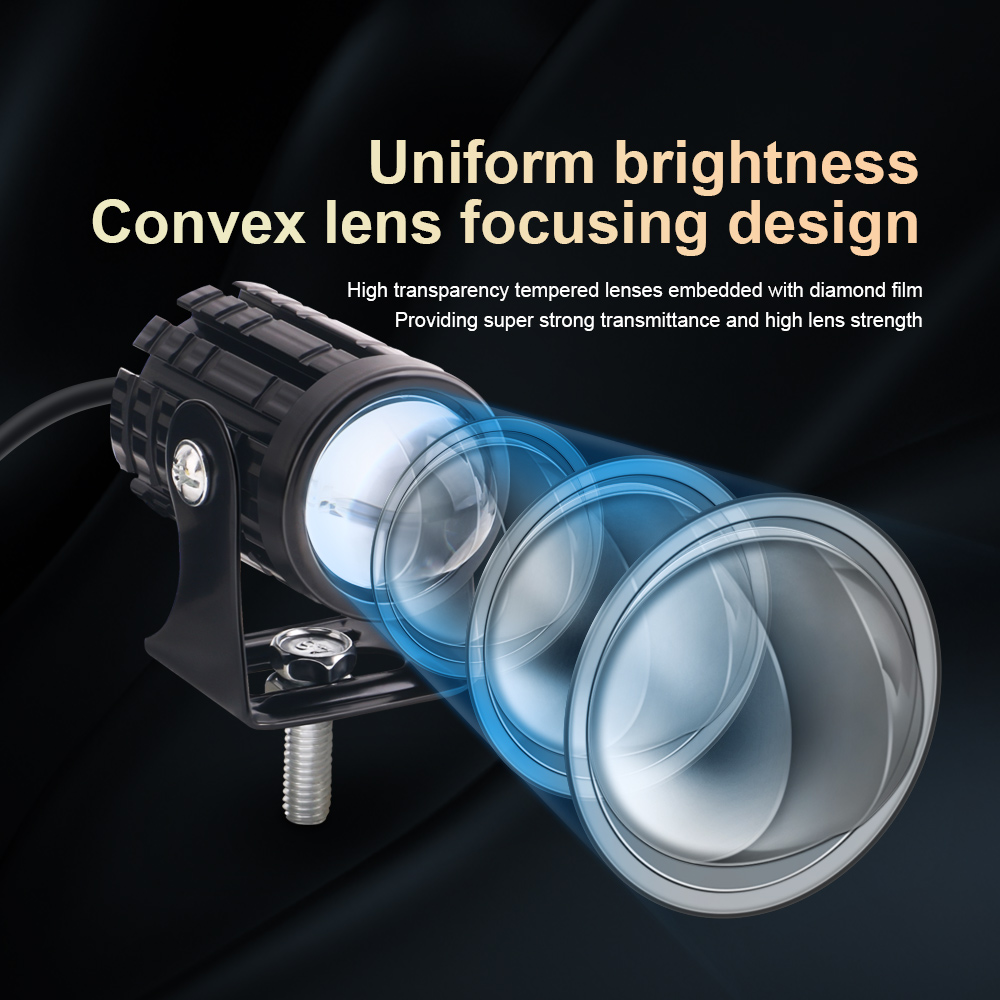 二輪車用ユニバーサルLEDヘッドライト,スクーター用駆動ラン - Universal Motorcycle Led Headlight Projector のレビューと価格