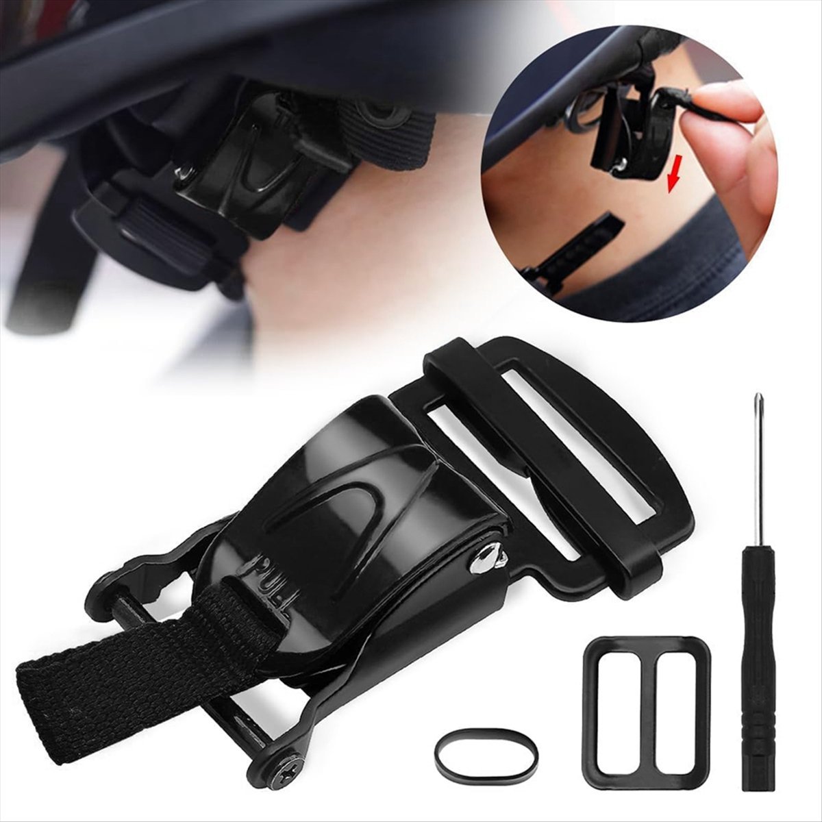 互換性のあるヘルメットクイックリリースバックル交換キット、最 - Quick Release Buckle Motorcycle Helmet のレビューと価格