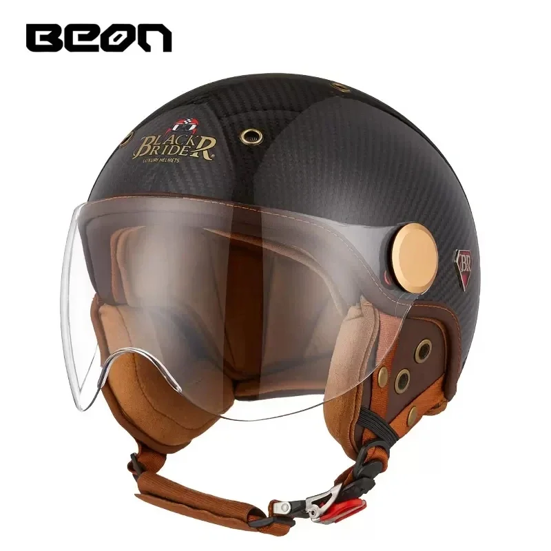 BEON BR13 レトロオープンフェイスハーフヘルメットオ - Vintage Open Face Retro Helmet のレビューと価格